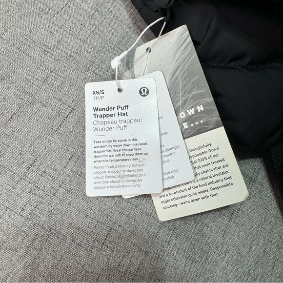 Lululemon Wunder Puff Down Trapper Hat Black XS/S NWT - Picture 11 of 11